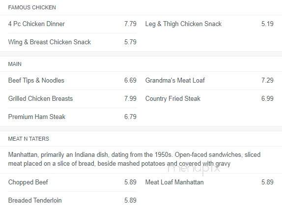 Richards Restaurant - Kendallville, IN menu_pic