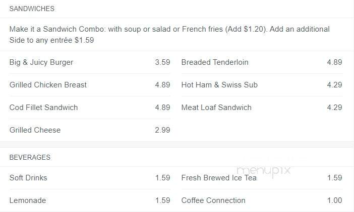 Richards Restaurant - Kendallville, IN menu_pic