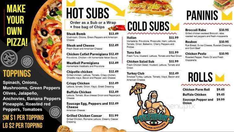 Poseidon's - Gloucester, MA menu_pic