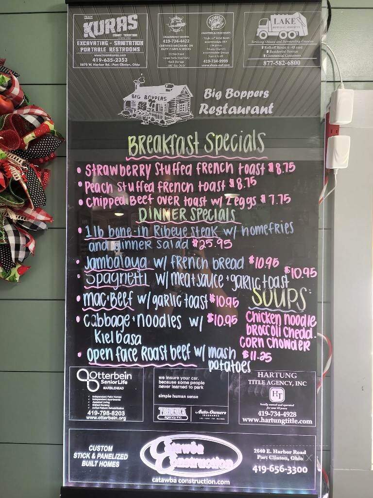 Big Boppers Bones - Lakeside Marblehead, OH menu_pic