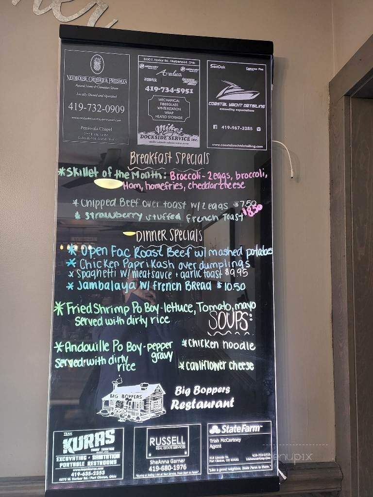 Big Boppers Bones - Lakeside Marblehead, OH menu_pic