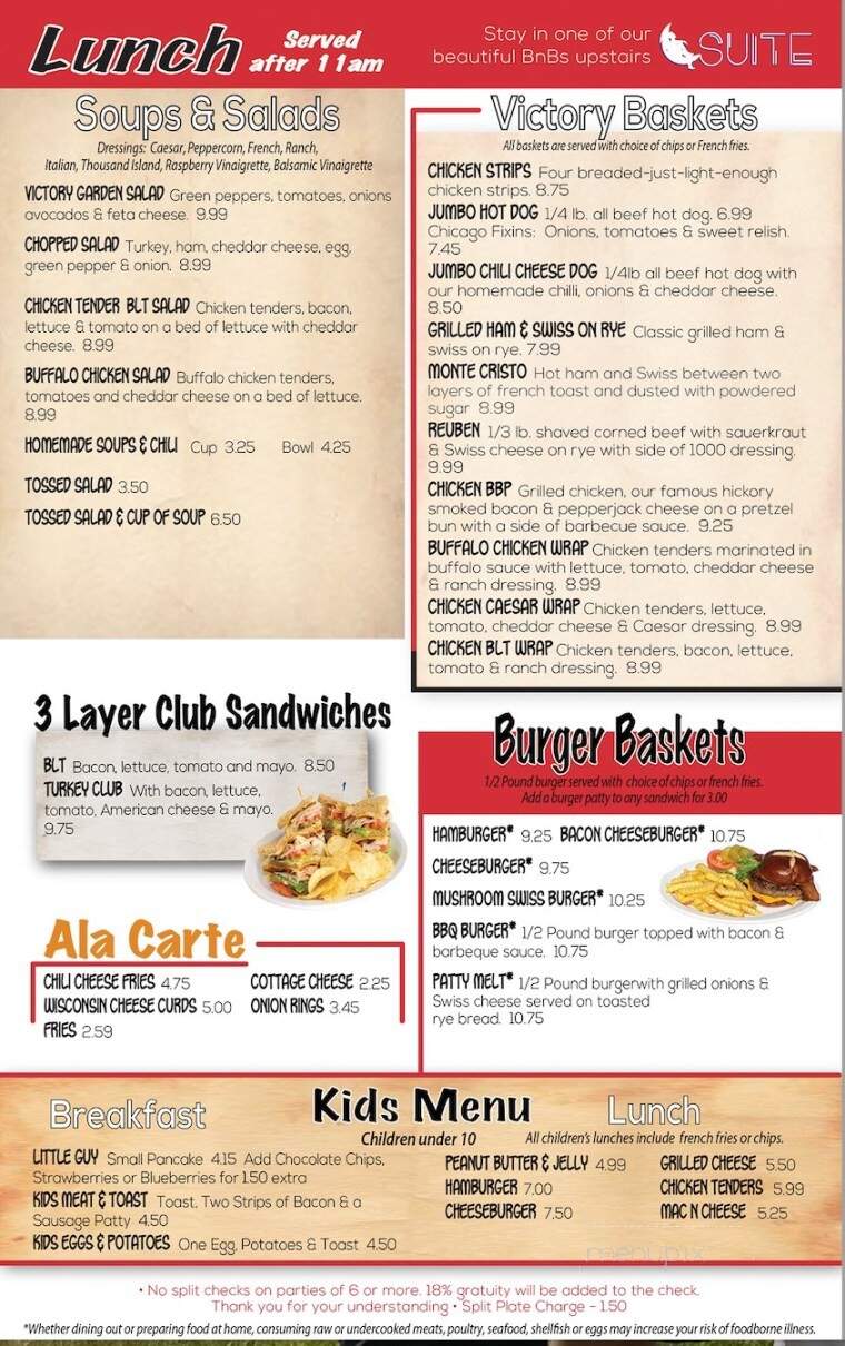 Victory Cafe - Galena, IL menu_pic