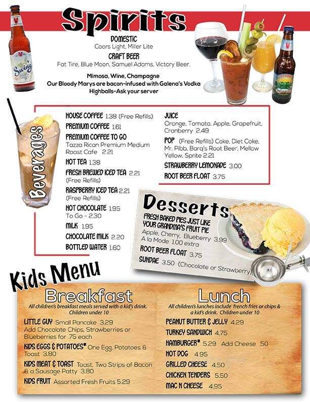 Victory Cafe - Galena, IL menu_pic