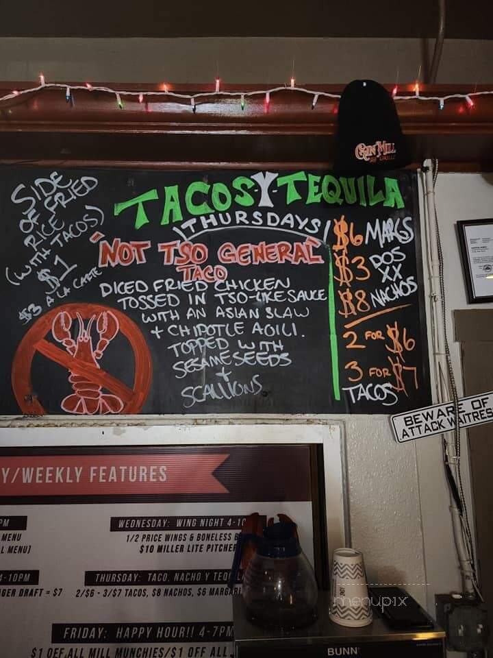 The Gin Mill & Grille - Northampton, PA menu_pic