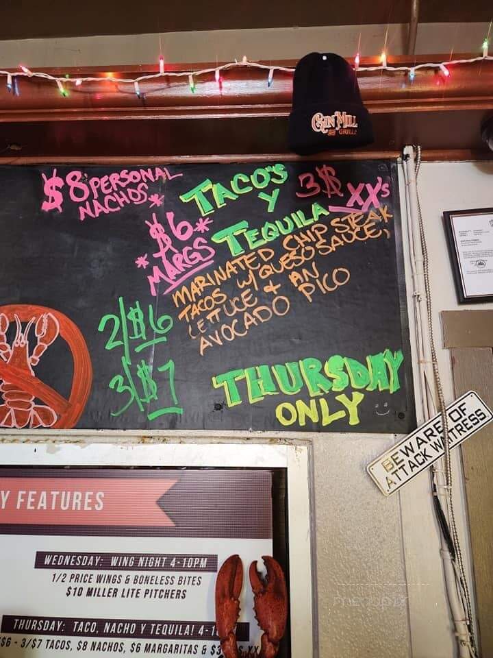 The Gin Mill & Grille - Northampton, PA menu_pic