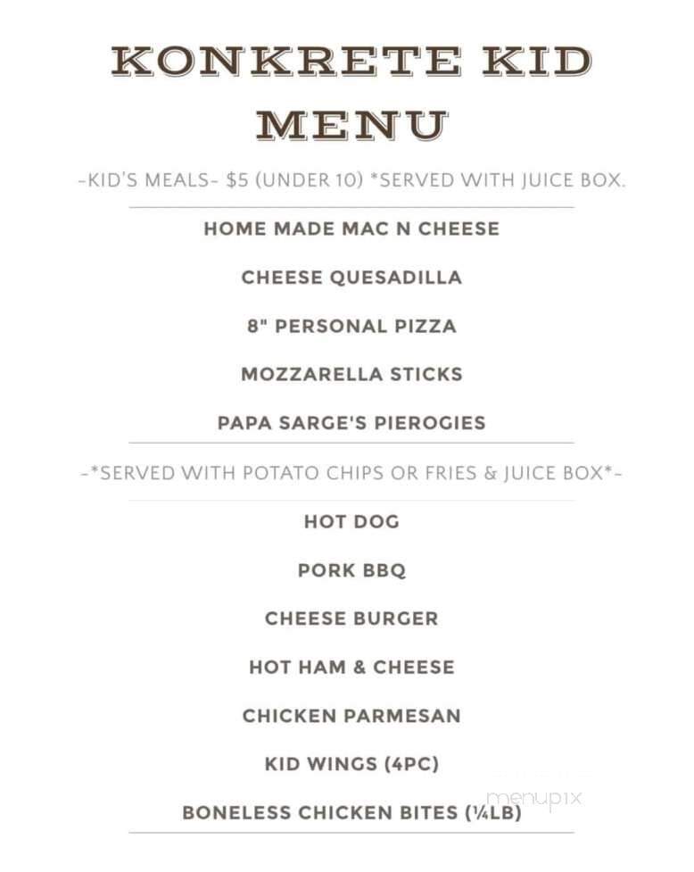 The Gin Mill & Grille - Northampton, PA menu_pic