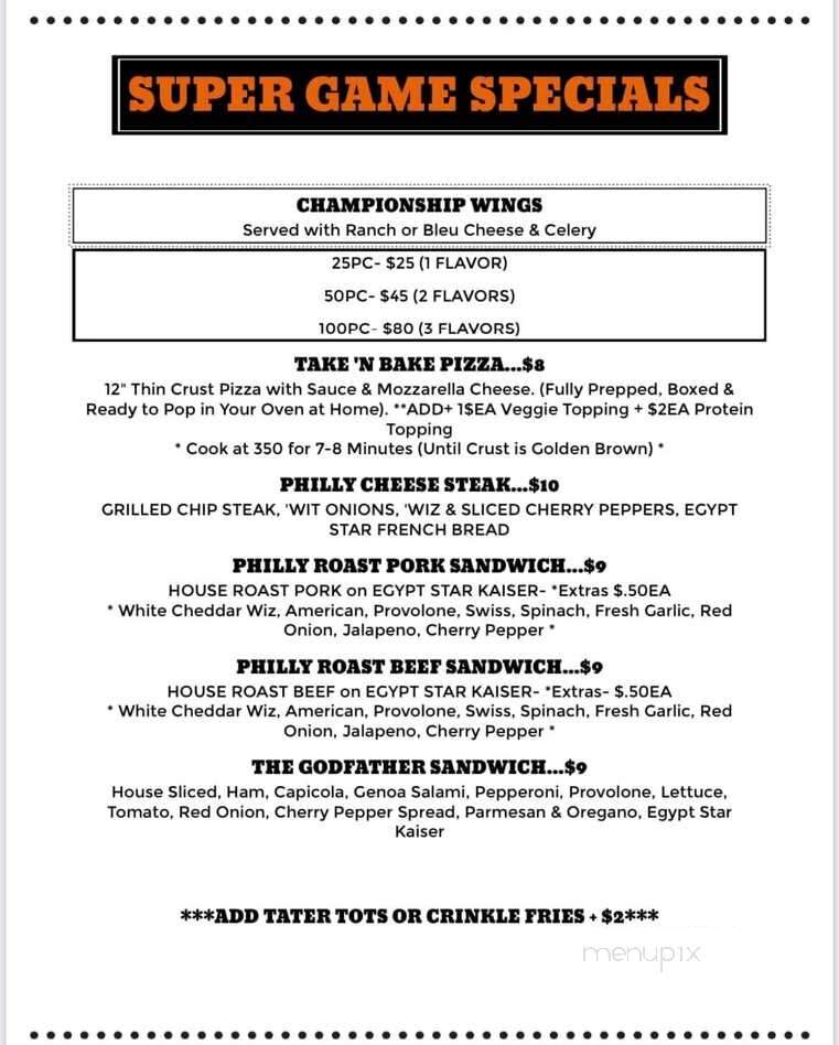 The Gin Mill & Grille - Northampton, PA menu_pic