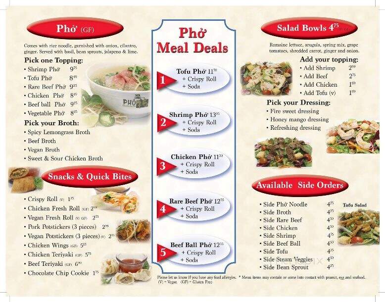 Pho 75 - Windsor Locks, CT menu_pic