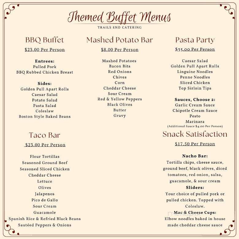 Trail's End - Snohomish, WA menu_pic