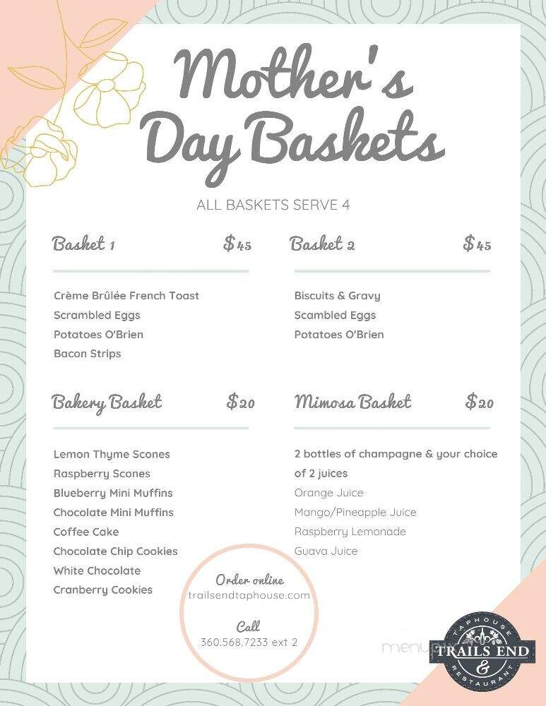 Trail's End - Snohomish, WA menu_pic