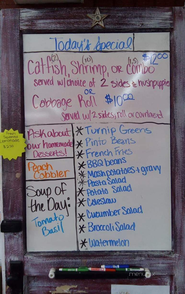 Arrows Cafe and Barbeque - Heber Springs, AR menu_pic