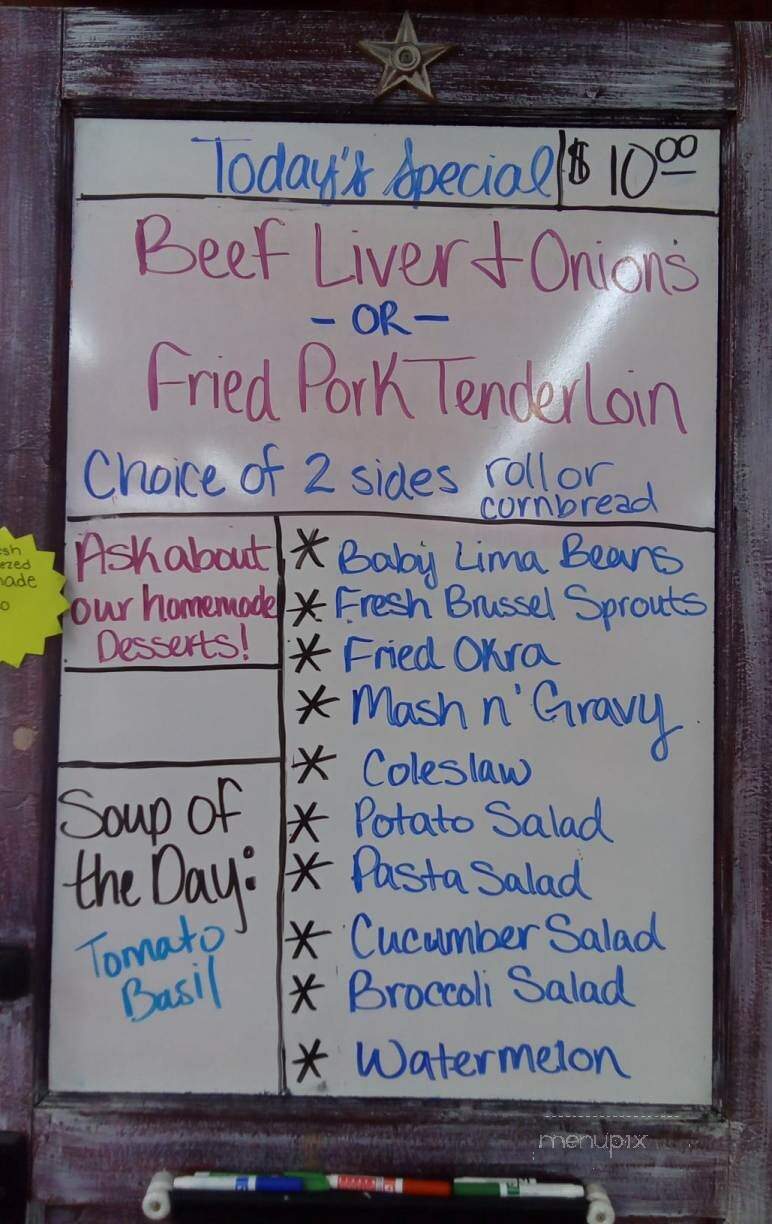 Arrows Cafe and Barbeque - Heber Springs, AR menu_pic