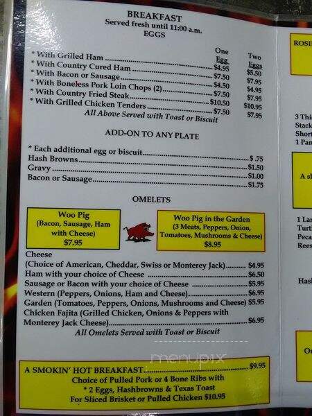 Arrows Cafe and Barbeque - Heber Springs, AR menu_pic