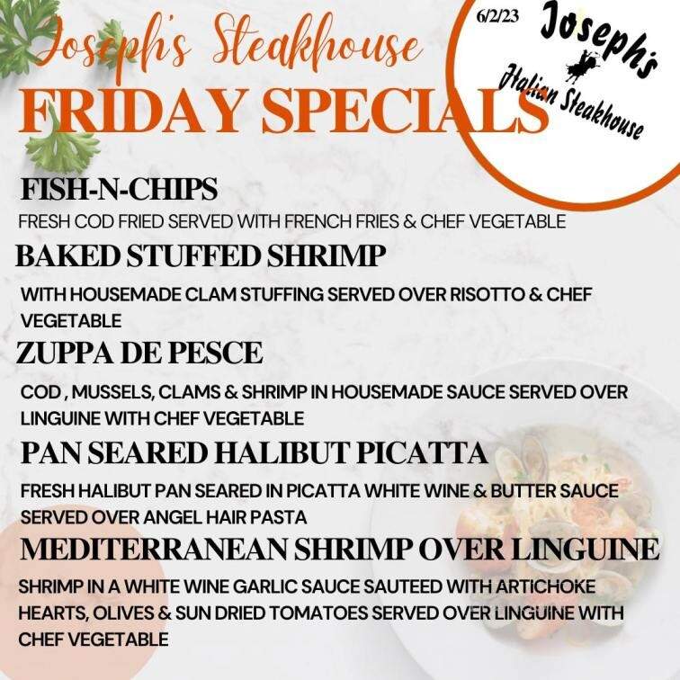 Joseph's Steakhouse - Hyde Park, NY menu_pic