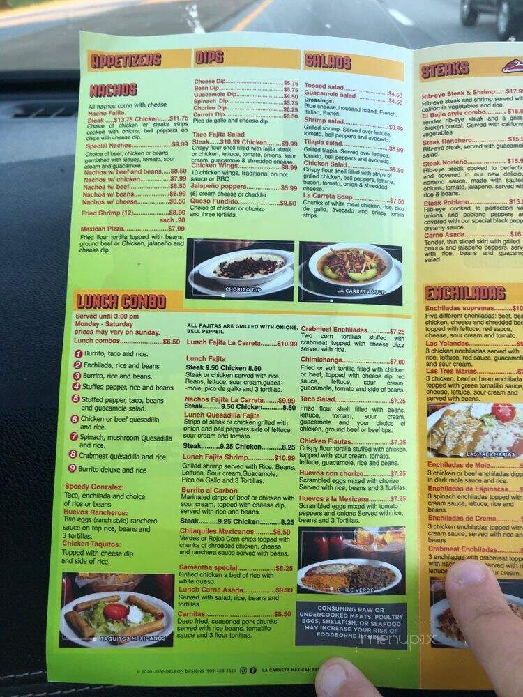 La Carreta - Louisville, KY menu_pic
