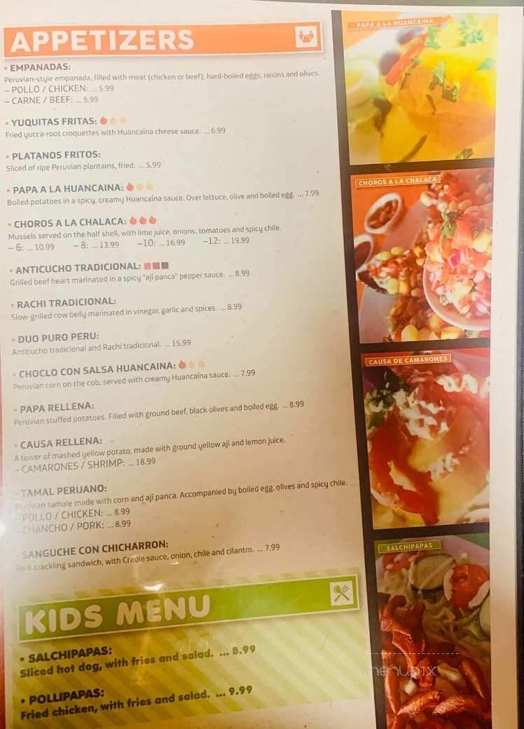 Puro Peru - Sandy, UT menu_pic