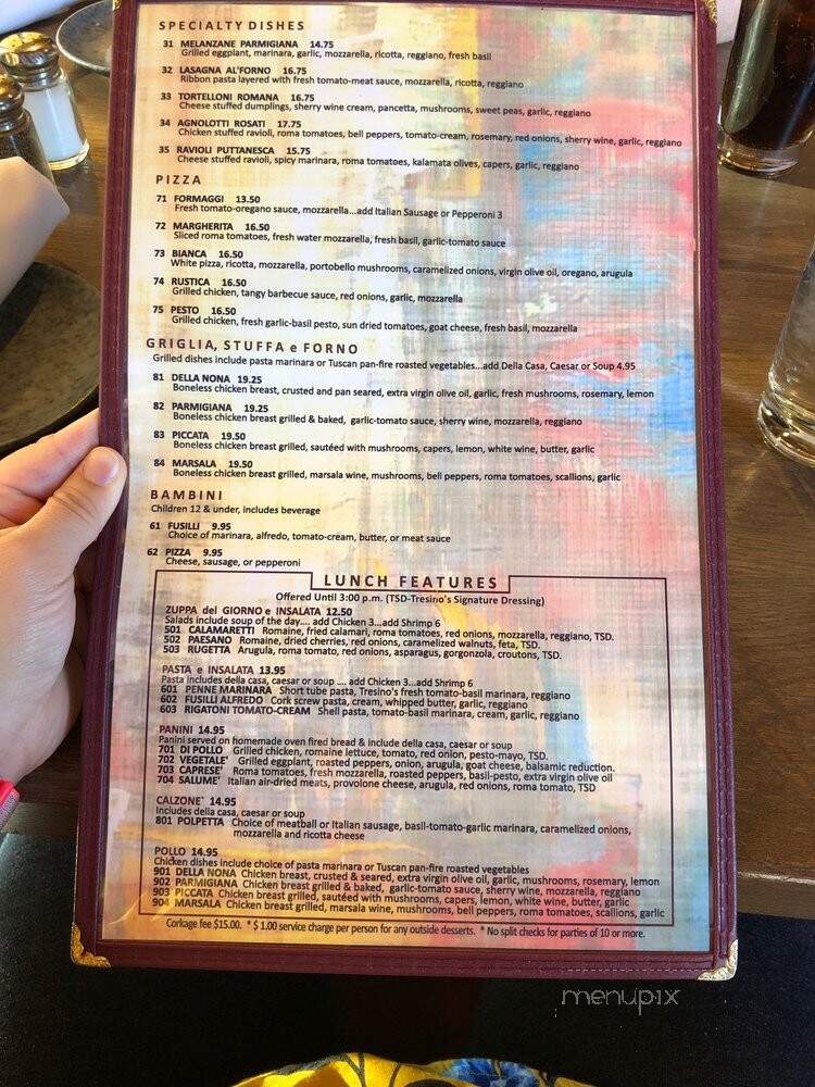 Tresino's - Wildomar, CA menu_pic