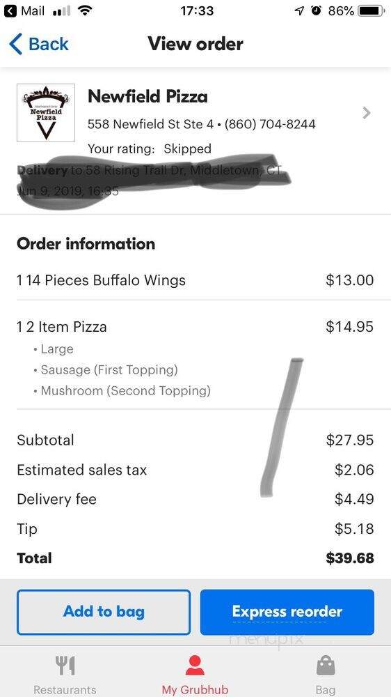 Newfield Pizza - Middletown, CT menu_pic