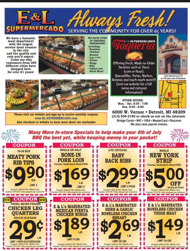 E & L Supermercado - Detroit, MI menu_pic