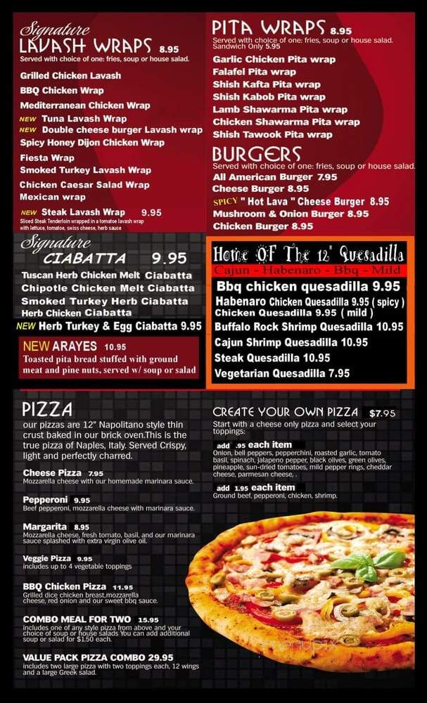 Lava Java Cafe - Dearborn, MI menu_pic
