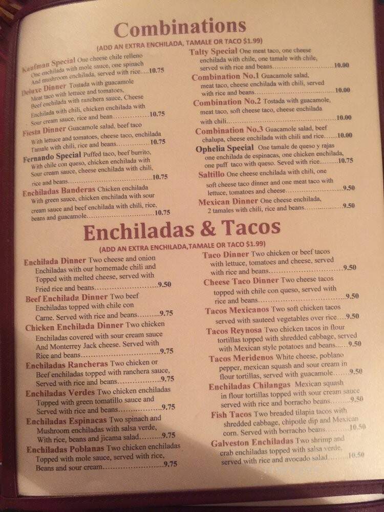 Casa Cavazos Restaurant - Dallas, TX menu_pic