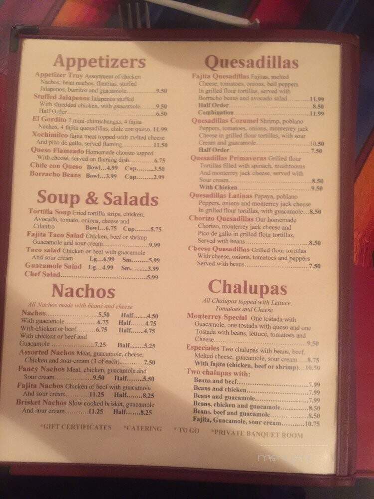 Casa Cavazos Restaurant - Dallas, TX menu_pic