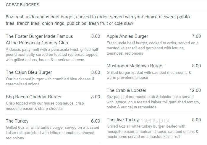 Rosie O'Grady's - Pensacola, FL menu_pic