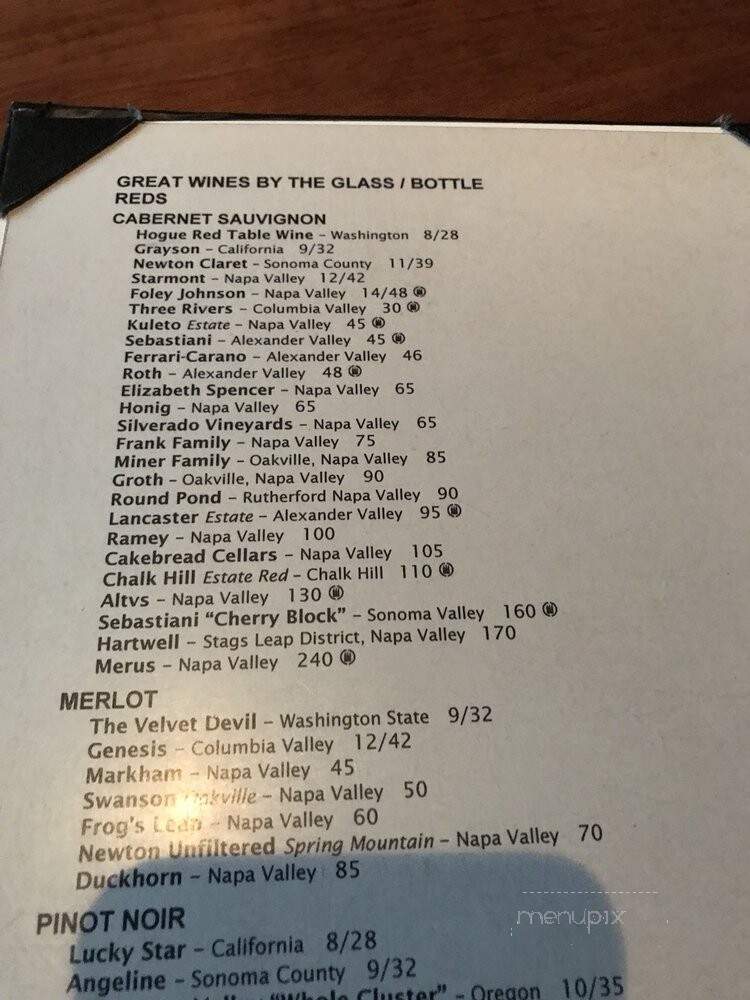 J. Alexander's - Livonia, MI menu_pic