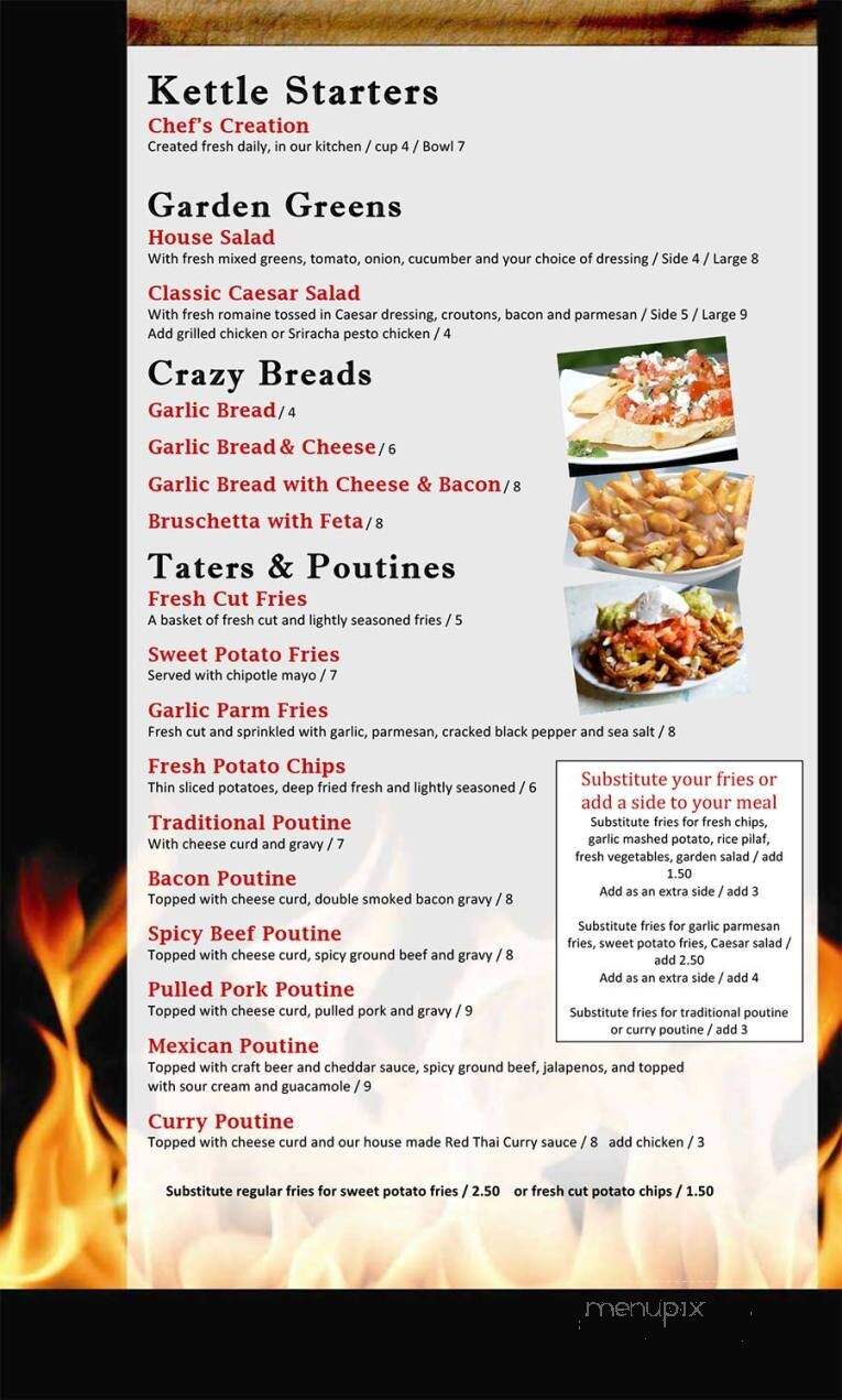 The King George Inn - Cobourg, ON menu_pic