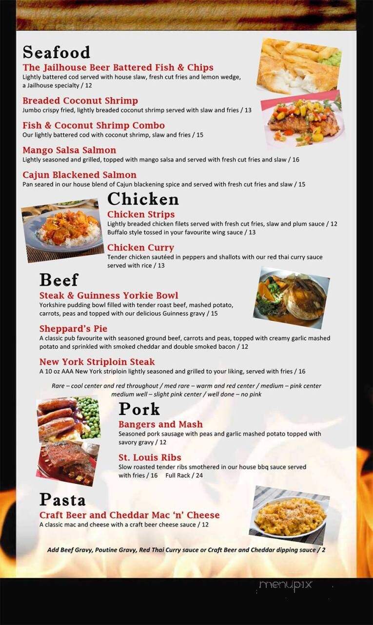 The King George Inn - Cobourg, ON menu_pic