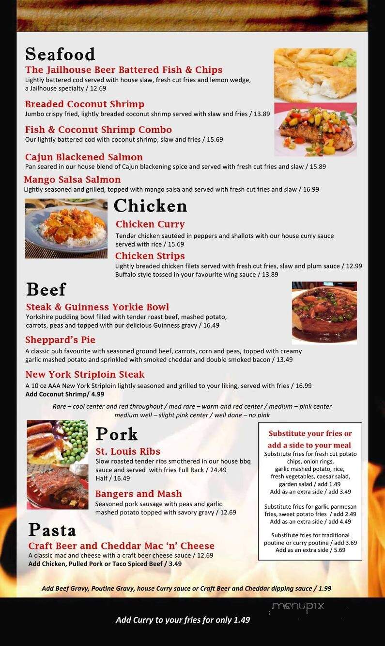 The King George Inn - Cobourg, ON menu_pic