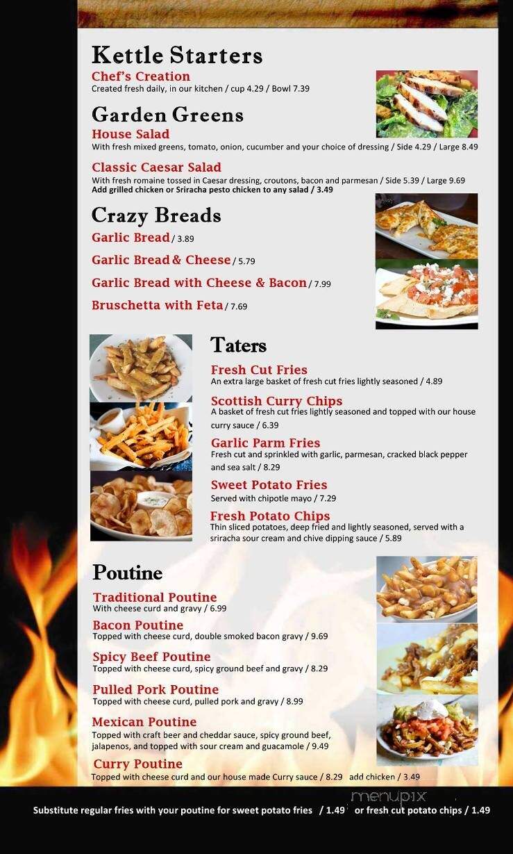 The King George Inn - Cobourg, ON menu_pic