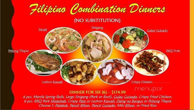 Palabok House - Edmonton, AB menu_pic