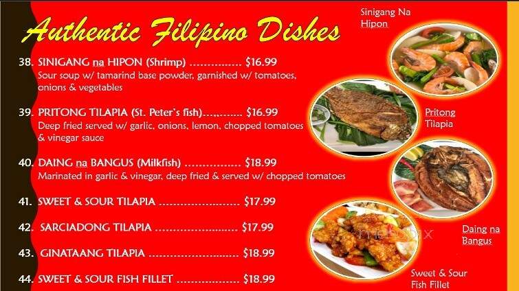 Palabok House - Edmonton, AB menu_pic