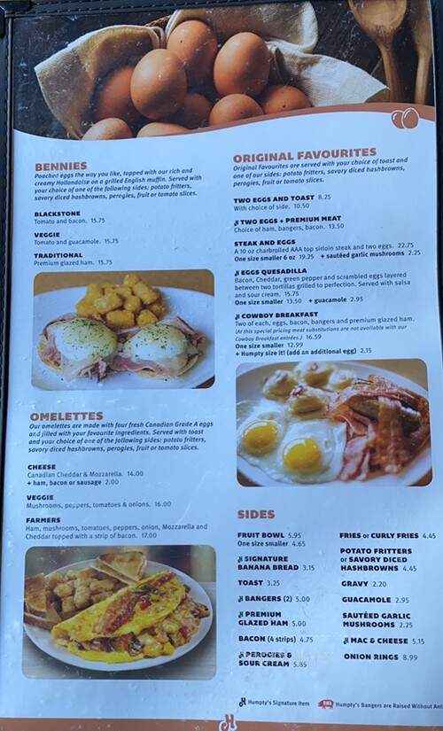 Humpty's Family Restaurant - Cold Lake, AB menu_pic