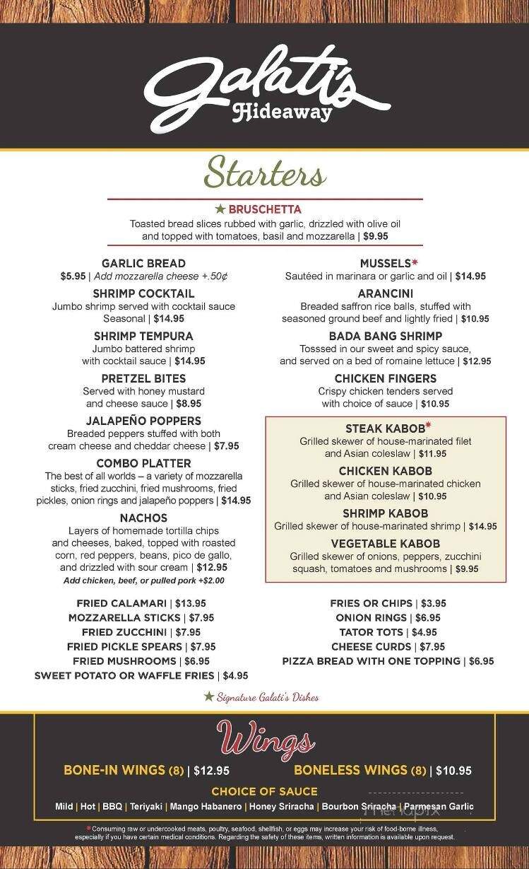 Galati's Pizza & Pasta - Cary, IL menu_pic