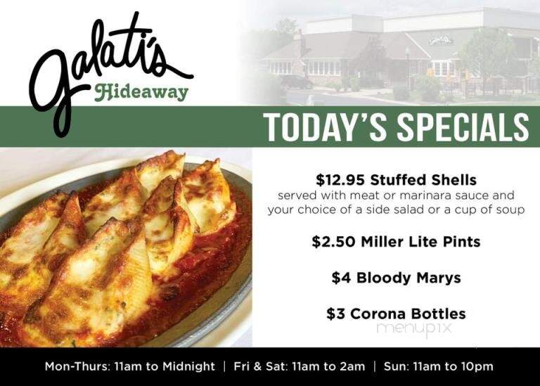 Galati's Pizza & Pasta - Cary, IL menu_pic