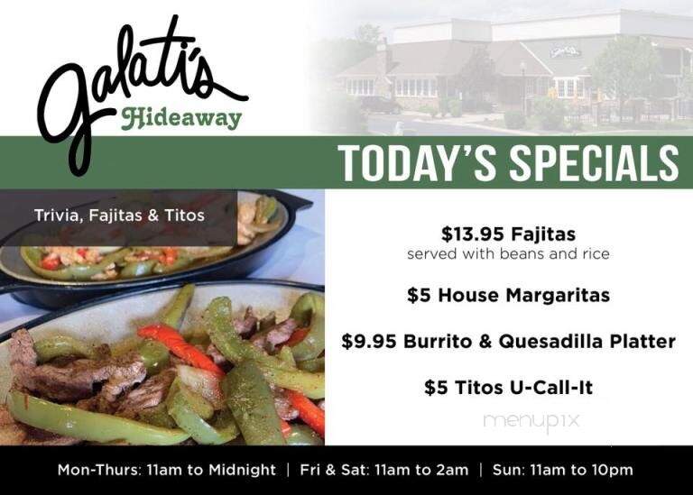 Galati's Pizza & Pasta - Cary, IL menu_pic