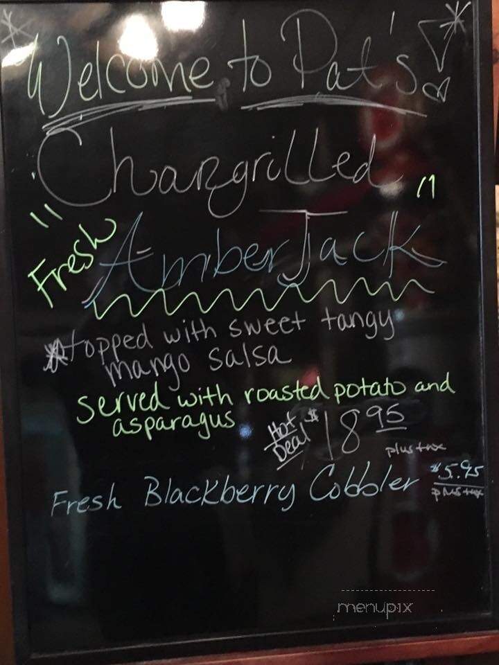 Pat's Fisherman Wharf - Henderson, LA menu_pic