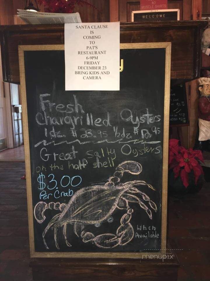Pat's Fisherman Wharf - Henderson, LA menu_pic