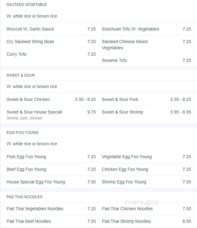 Jack Chen's - East Longmeadow, MA menu_pic