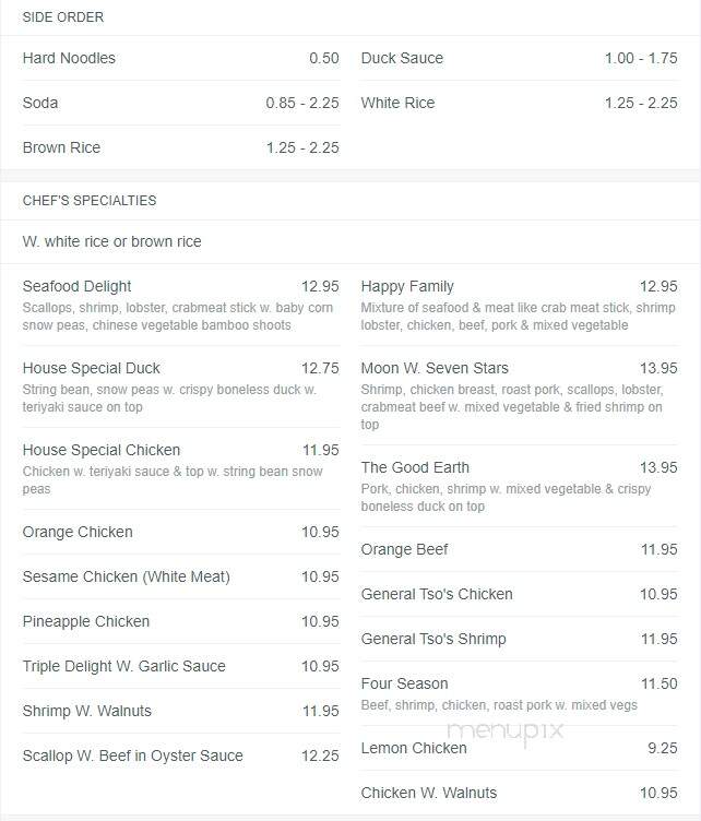 Jack Chen's - East Longmeadow, MA menu_pic