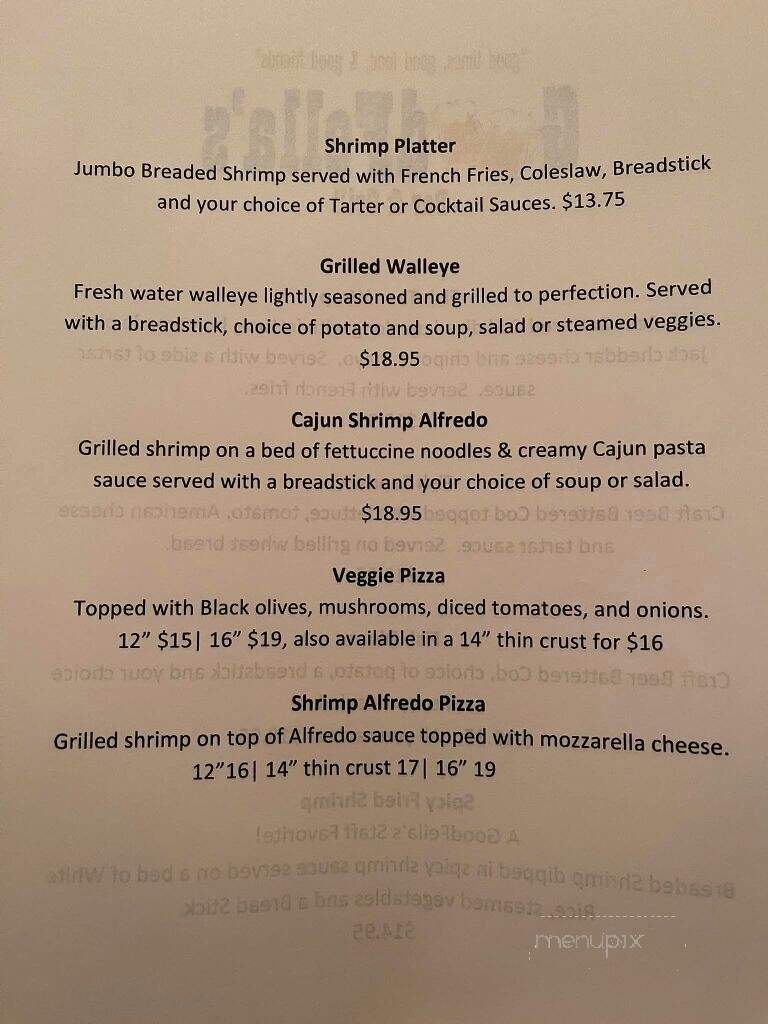 Goodfella's Bar & Grill - Foley, MN menu_pic