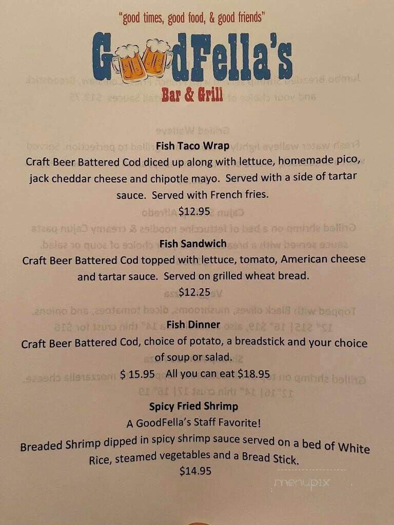 Goodfella's Bar & Grill - Foley, MN menu_pic