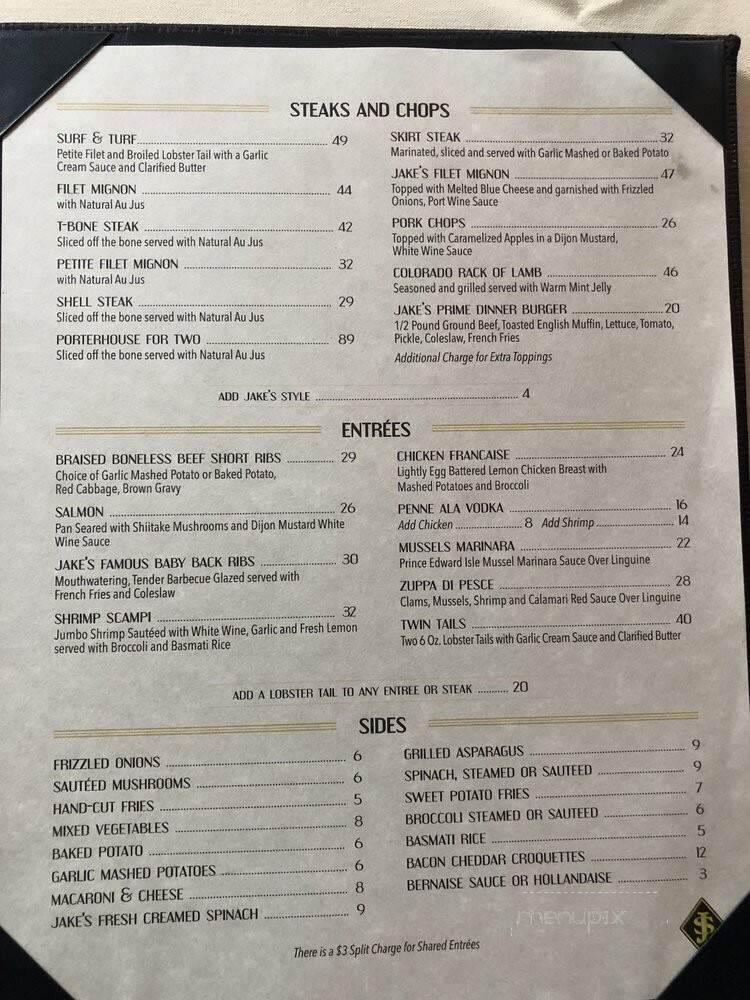 Jake's Steakhouse - Bronx, NY menu_pic