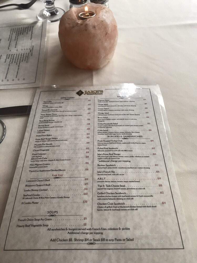 Jake's Steakhouse - Bronx, NY menu_pic