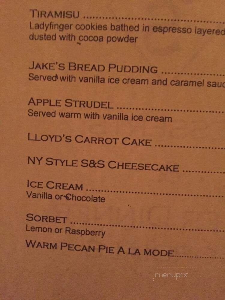 Jake's Steakhouse - Bronx, NY menu_pic