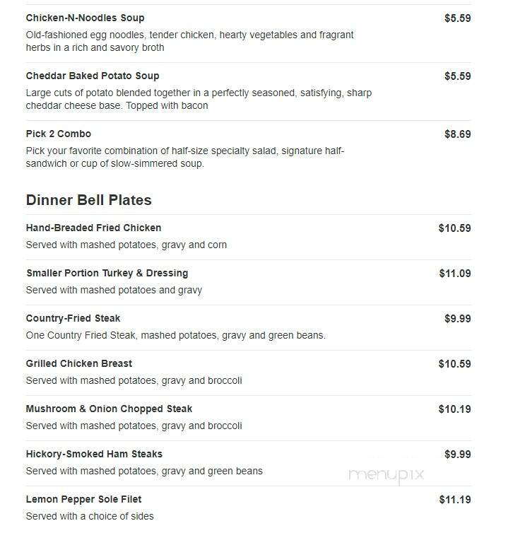 Bob Evans Restaurant - Harborcreek, PA menu_pic