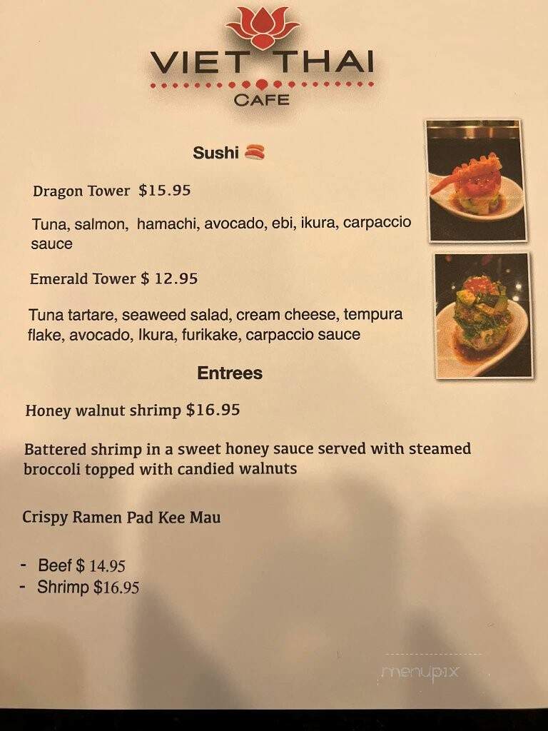 Viet Thai Cafe - York, PA menu_pic