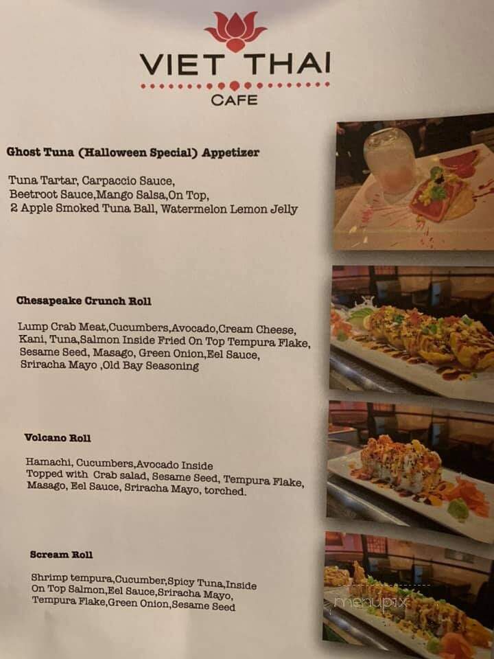 Viet Thai Cafe - York, PA menu_pic